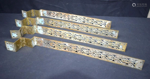 A collection of large Chinese design ornamental brass