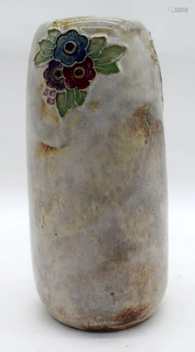 A rare Royal Doulton glazed pottery vase with an