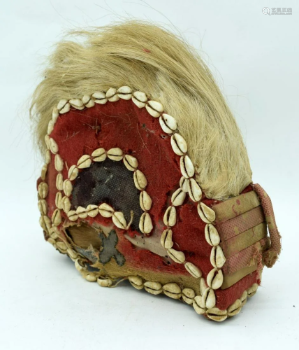 An African tribal Baule Trane diviners hat. 22 x 23cm