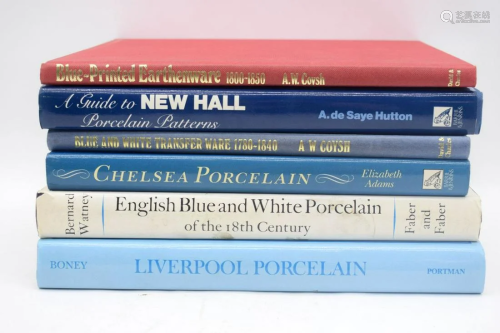 A quantity of antique porcelain reference books . (6).