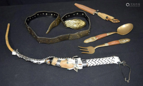A Miscellaneous collection, including a metal snake