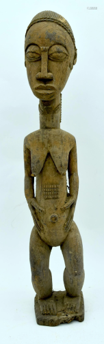 An African tribal Baule figure. 48cm