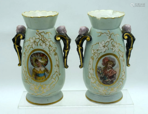 A pair of Continental Vases probably French