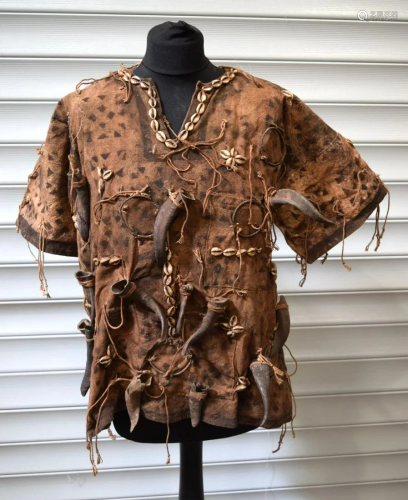 An African tribal Dogon hunter's shirt. 67 x 87cm