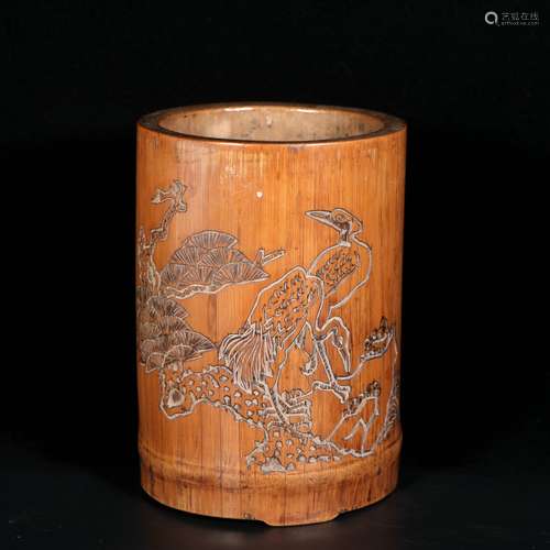 chinese bamboo brush pot