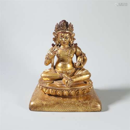 chinese gilt bronze buddha statue