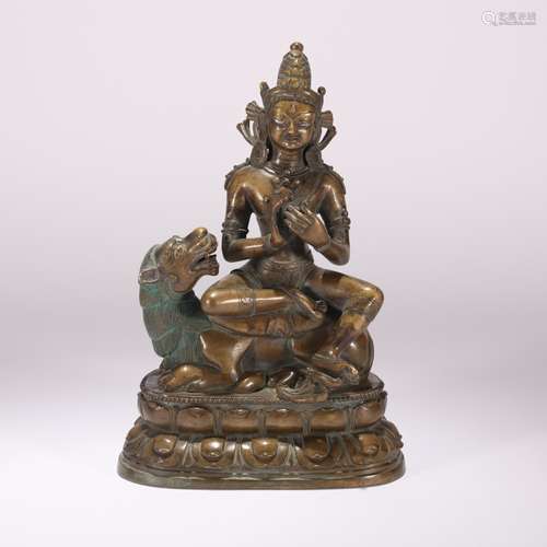 chinese bronze guanyin statue