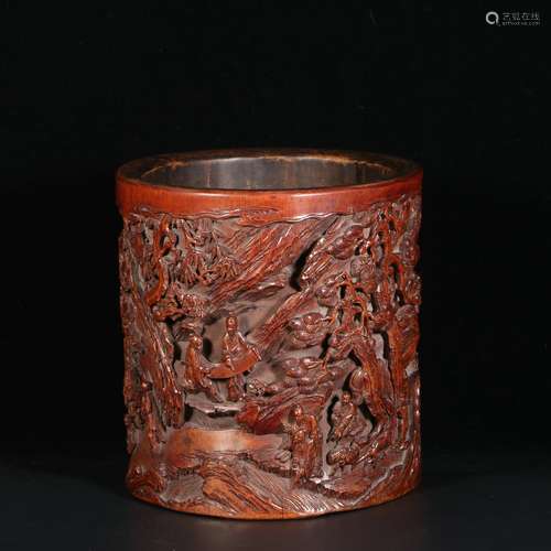 chinese bamboo brush pot