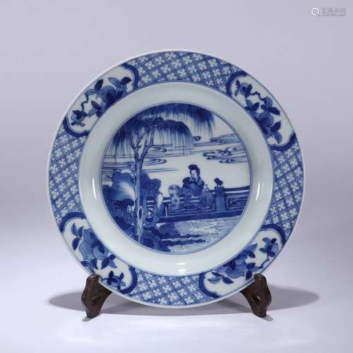 chinese blue and white porcelain dish