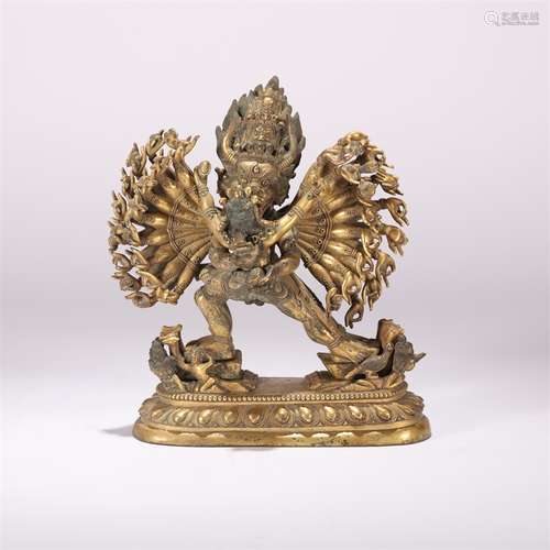 chinese gilt bronze buddha statue