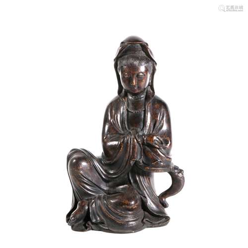 chinese eaglewood carving of guanyin