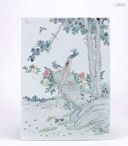 chinese famille rose plaque