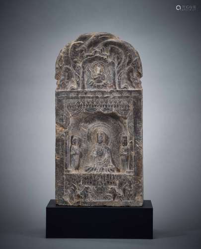 TANG DYNASTY, STONE CARVING BUDDHIST NICHES