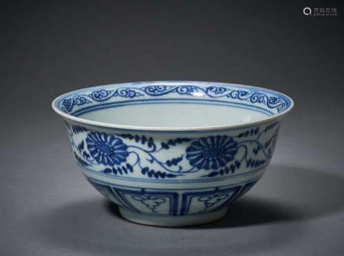 YUAN DYNASTY, BLUE AND WHITE BOWL