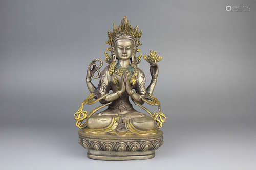 A Bronze Tara Buddha Figure Ornament