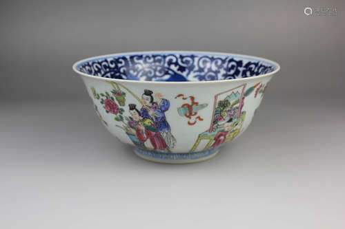 A Famille Rose Character Story Porcelain Bowl