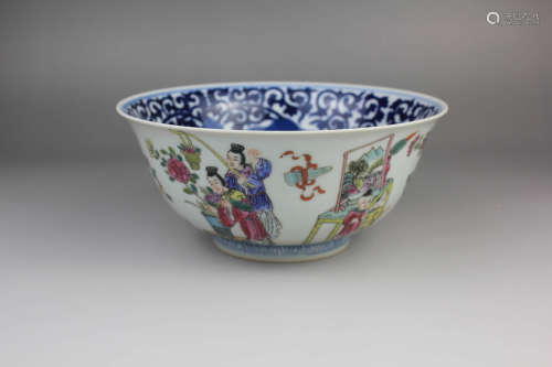 A Famille Rose Character Story Porcelain Bowl