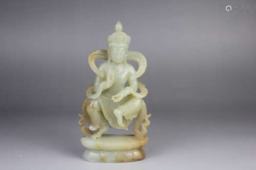 A Jade Guanyin Figure Statue