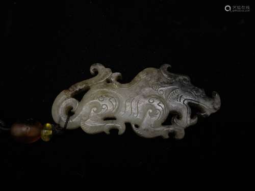 A Chinese Jade Beast Flake