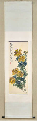 A Chinese 
Chrysanthemum Painting, Chen Banding Mark