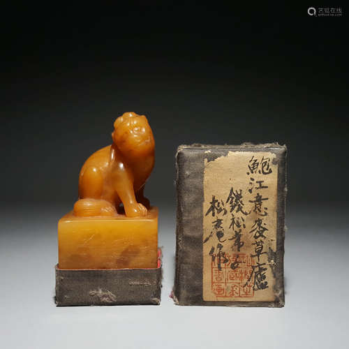 A Carved Beast Tian Huang Stone Seal