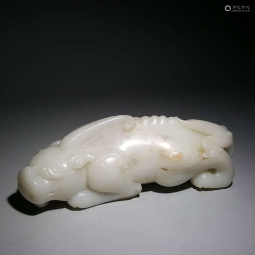 The White Jade Carving Beast Ornament