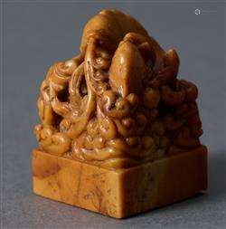 A CHINESE SHOUSHAN SEAL  QING DYNASTY (1644-1912)