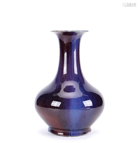 chinese flambe glazed porcelain vase