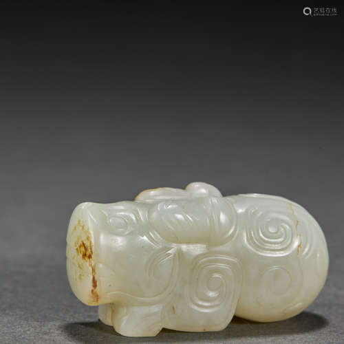 QING DYNASTY,HETIAN JADE BEAST