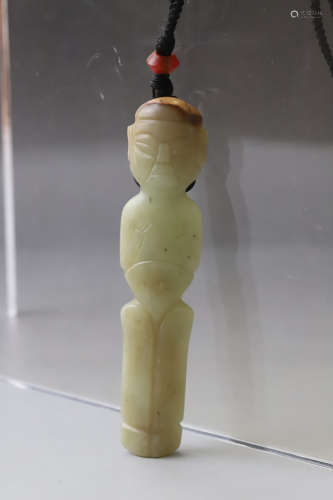 A Hongshan Jade Man Figure