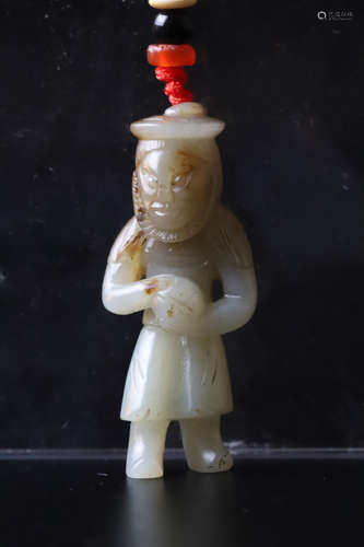 A Jade Man Figure Statue