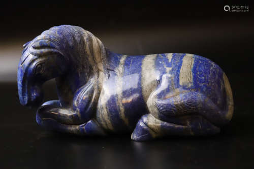 A Lapis Lazuli Horse Figure Statue
