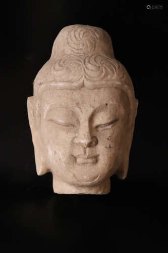 A Carved Stone Buddha Figure Statue