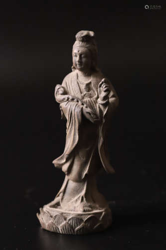 A Bronze Guanyin Figure Statue
