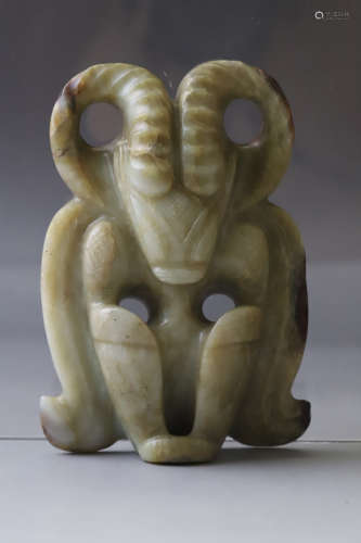 A Hongshan Jade God Figure Statue