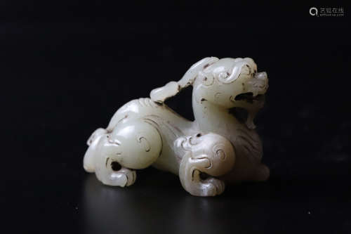 A Jade Bear Figure Ornament