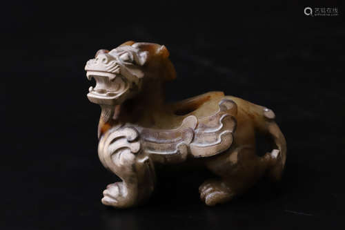 A Carved Jade Beast Figure Ornament