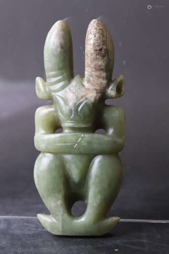 A Hongshan Jade God Figure Statue