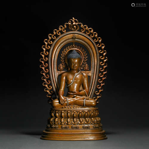 Copper Sakyamuni Statue from Qing