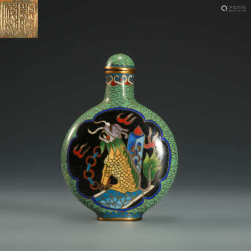 Colour Enamels Snuff Bottle from Qing