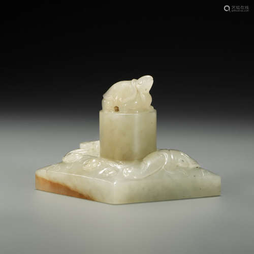 HeTian Jade Seal in Turtle form from Han