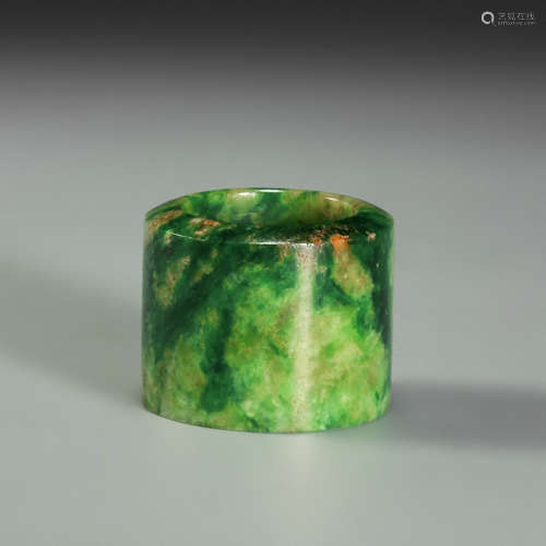 Green Jade Ring from Qing