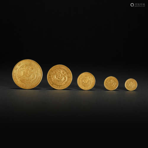 A Set of Golden Coin from Ancient China