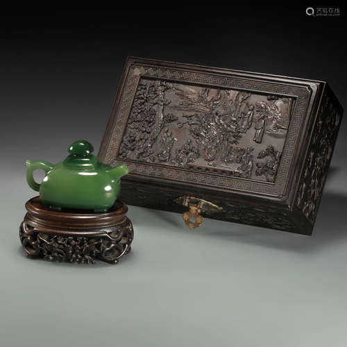 Green Jade Pot from Qing