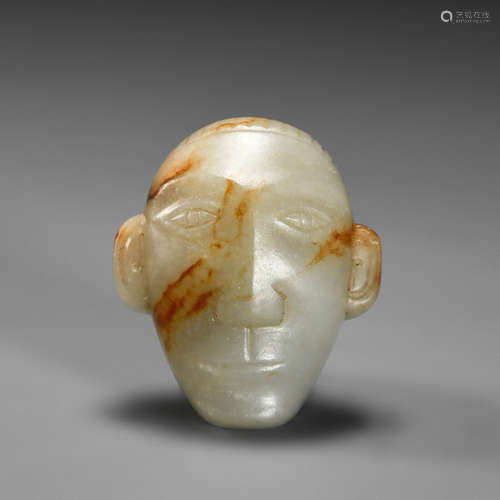 Jade Ornament in Face form from LiangChu Culture