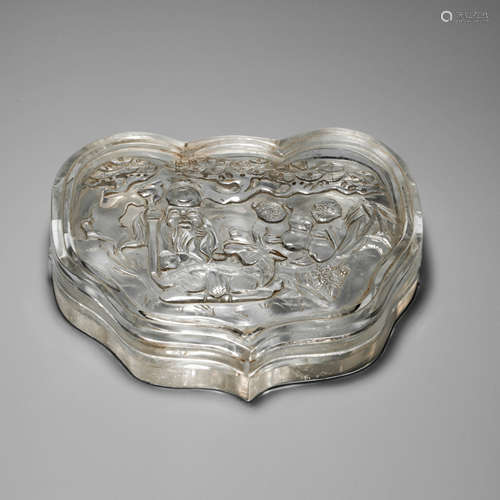 Crystal Container with Top from Qing