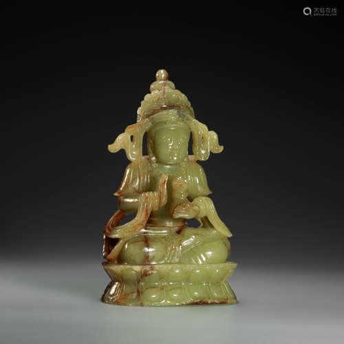 HeTian Jade Buddhist Ornament from Qing