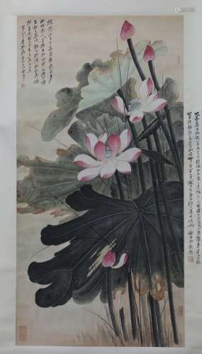 Ink Painting of Lotus from ZhangDaQian