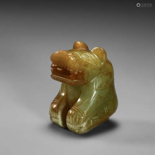 HeTian Jade Ornament in Bear form from Han