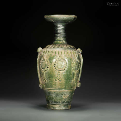 Green Glazed Wearing Vase from Tang WuDai